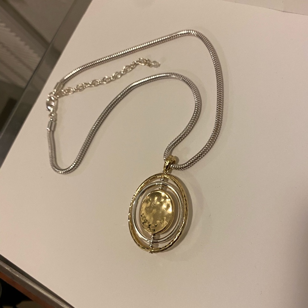 Gold & Silver Pendant Necklace